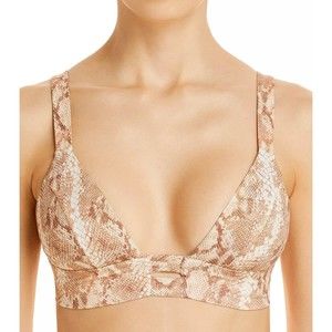 NWT Vitamin Women's Sz US8/Medium A SAND SNAKE Neutra Bralette Bikini Swim Top